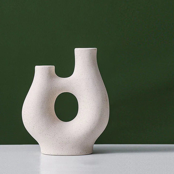 Decorative Matte Ceramic Hollow Vases